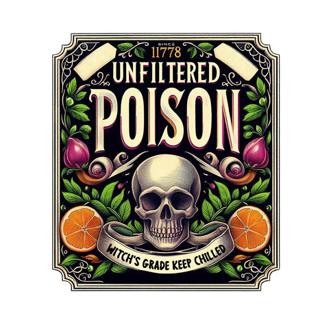 Ohio DTF Transfer | Unfiltered Poison - A dangerous and thrilling design for Halloween.